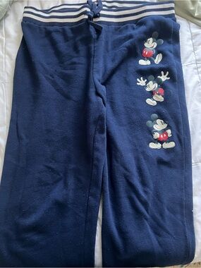 Women’s ' Navy Jogger Pants with Mickey Mouse Print
